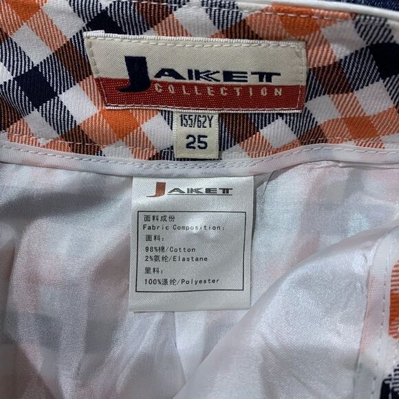 Jaket collection Checker Patterned/plaid Zipper Back Mini Skirt - Picture 3 of 3